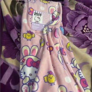 Hello Kitty Pink and Purple Plush Blanket